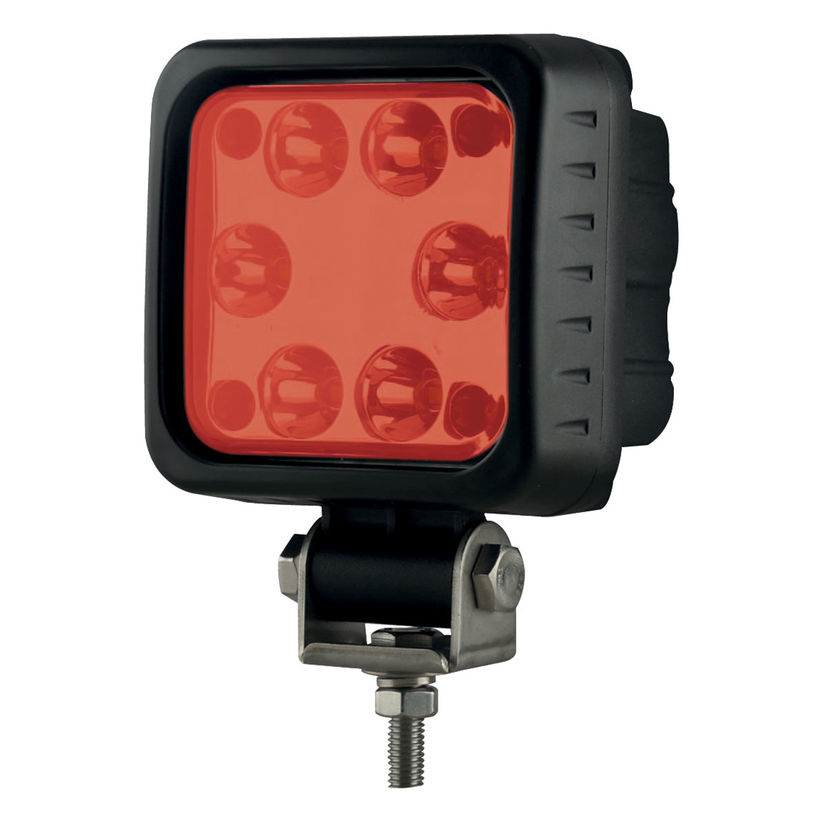 Phare de travail LED carré 9/32V, éclairage rouge, lumens 3000, spécial pulvérisation, LUMI TRACK