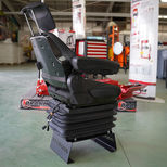 Siège de tracteur pneumatique 12V basse fréquence, tissu, assise 48 cm, avec accoudoirs et appuie-tête, AS2480, PROBOSS