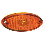 Feu de gabarit ovale LED orange 12V, Flatpoint II