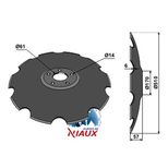 Disque crénelé 510x6 mm, 5 trous, pour Great Plains 820-460C, Simba P11462, NIAUX 200