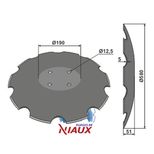 Disque crénelé 580x5 mm, 977.03.025.0, pour Pottinger Terradisc, NIAUX 200
