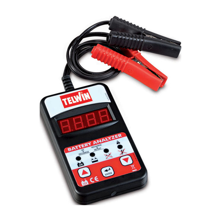 Testeur de batterie digital 12V pour la vérification de l’état de charge et la capacité de démarrage des batteries, TELWIN