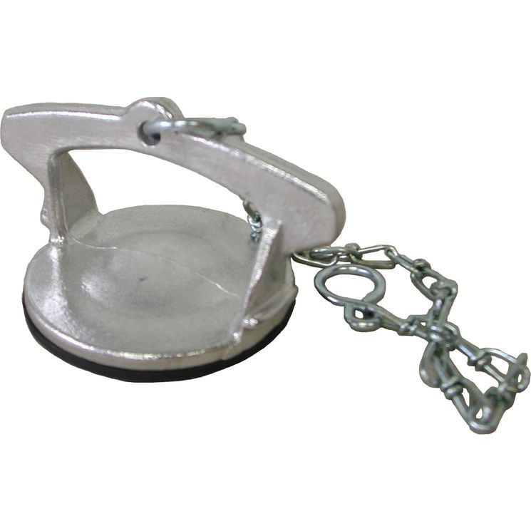 Bouchon simplifié à poignée et chainette pour raccord GUILLEMIN, aluminium
