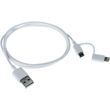 Câble micro USB 2 en 1 + spécial iPhone 1m