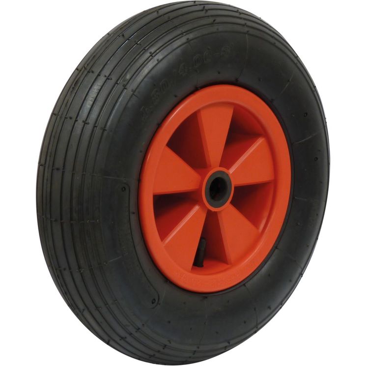 Roue gonflable corps PVC et pneu standard, charge maxi 250 kg, diamètre 400x100 mm, alésage 25 mm