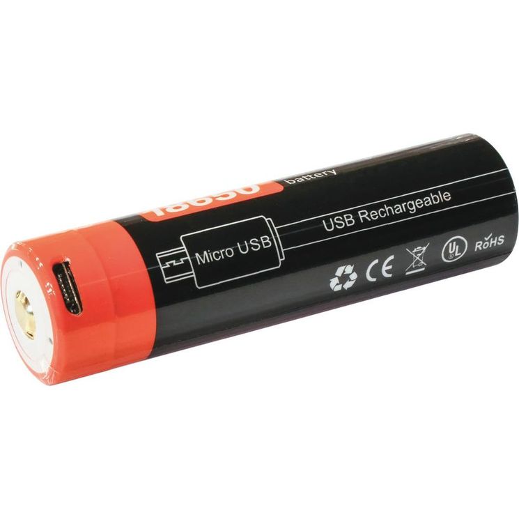 Batterie Li-ion 2600 rechargeable par câble micro USB pour lampe de poche, NICRON