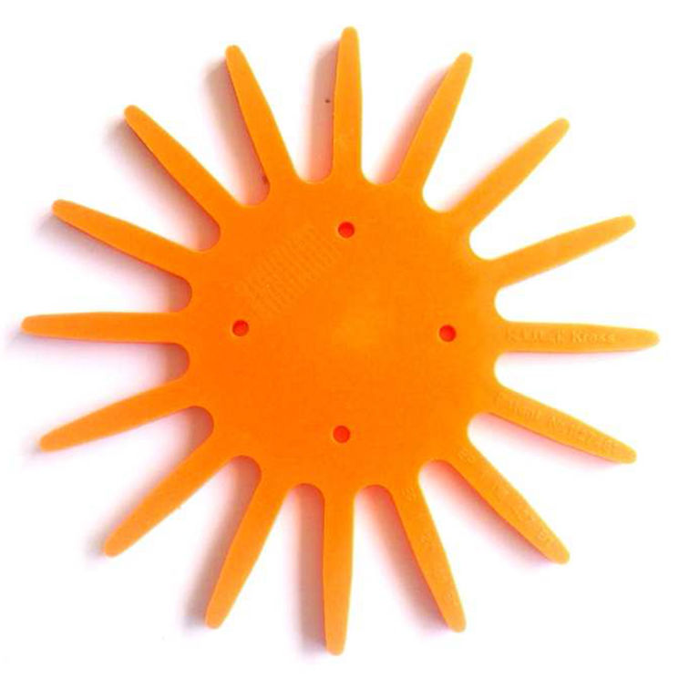 Doigts KRESS, disque Ø 370 mm, modèle orange, souple, avec vis, sans moyeu