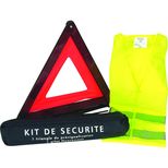 Kit de sécurité - triangle et gilet fluo XL, normes européennes