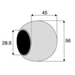 Rotule pour crochet inférieur cat 2, Ø28,6x56 mm