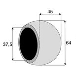 Rotule pour crochet inférieur cat 3, Ø37,5x64 mm