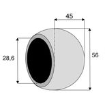 Rotule pour crochet inferieur cat 2, Ø28,6x56 mm, WALTERSCHEID