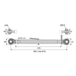 Barre de poussée mécanique rotule / rotule, catégorie 1/2, filetage 27x3 mm, longueur 585/810 mm, gamme Eco