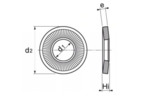Rondelle contact diamètre intérieur de 3,1 à 20,5 mm NFE 25511 série M, zinguée