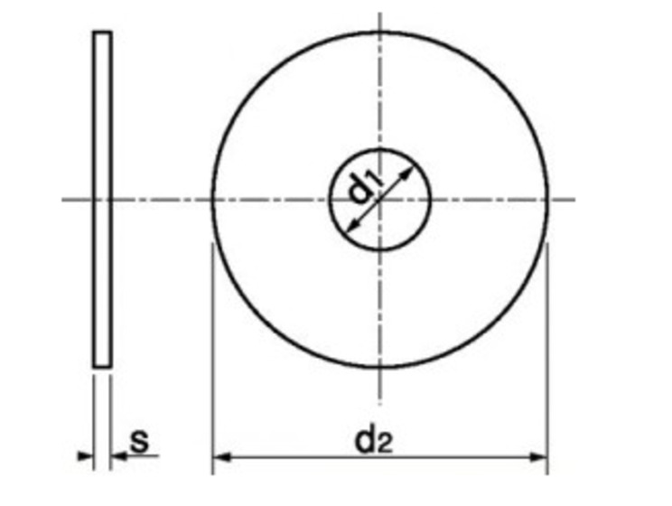 Rondelle plate diamètre intérieur de 3,2 à 25 mm, NFE 25513-100HV, série LLU, zinguée