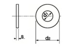 Rondelle plate 8,4x18x1,5 mm, NFE 25513-100HV, série MU, zinguée