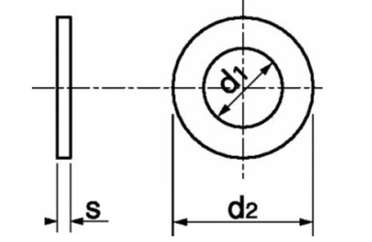 Rondelle plate diamètre intérieur de 3,2 à 31 mm, NFE 25513-100HV, série ZU, zinguée