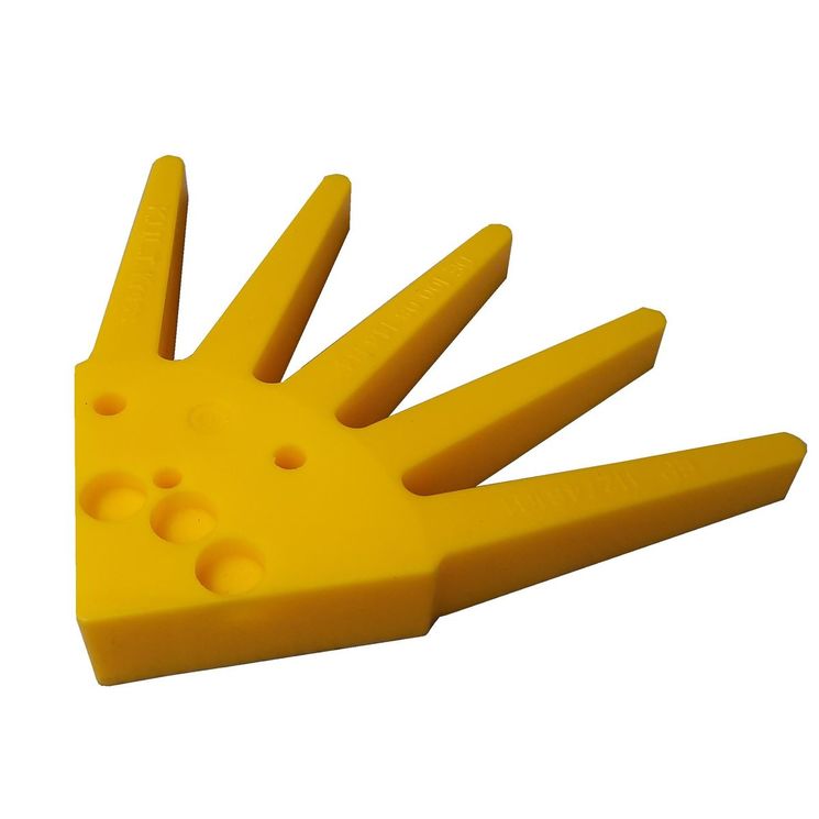 Quart étoile plastique pour doigts KRESS, MINI-MAXI, Ø 540 mm, jaune, moyenne, avec vis et écrous, viticulture et pépinière