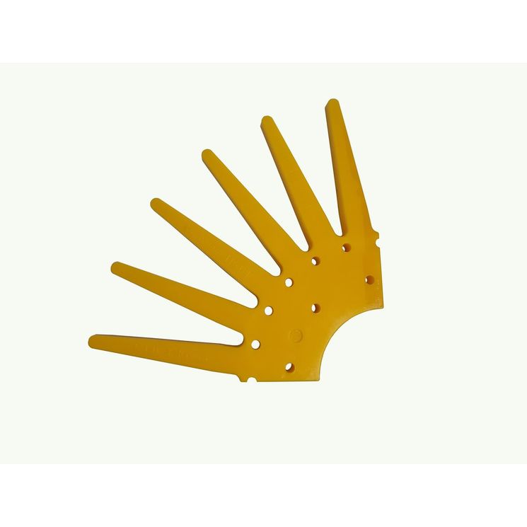 Quart étoile plastique pour doigts KRESS, MAXI, Ø 700 mm, jaune, moyenne, avec vis et écrous, viticulture et pépinière