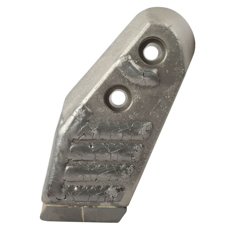 Pointe avec plaquette carbure et rechargement, pour charrue Kuhn - Huard, 85x25 mm, 622129, 622165, gauche, pièce interchangeable
