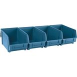 Kit de 4 boîtes à bec bleu avec support acier 600x240x125mm, UNIVERSEL
