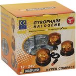 Gyrophare halogène 12/24V 23W à plat, homologué R65-R10
