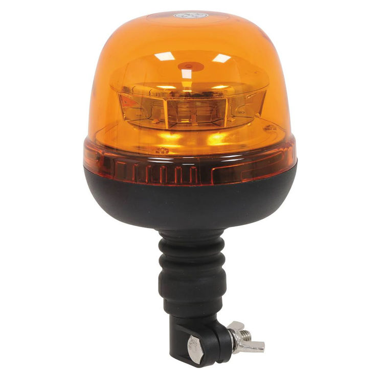 Gyrophare LED rotatif 12/24V, sur tige flexible, homologué R65-R10