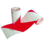 Kit 2 bandes inclinées adhésives, rouges et blanches, rétro/fluo, 2 x 1,12m, homologuées