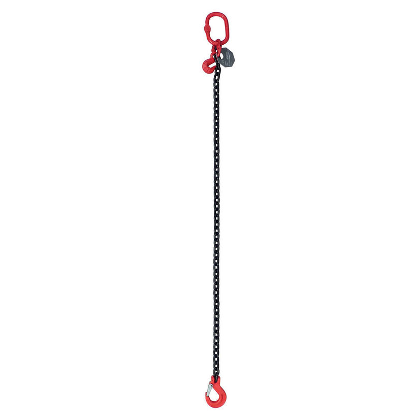 Elingue chaîne 2T/3,15T avec crochet à linguet et raccourcisseur, longueur de 1,5 à 4 mètres et de diamètre 8 et 10 mm