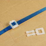 Feuillard bleu 12mmx750m avec 250 boucles plastiques - kit de cerclage