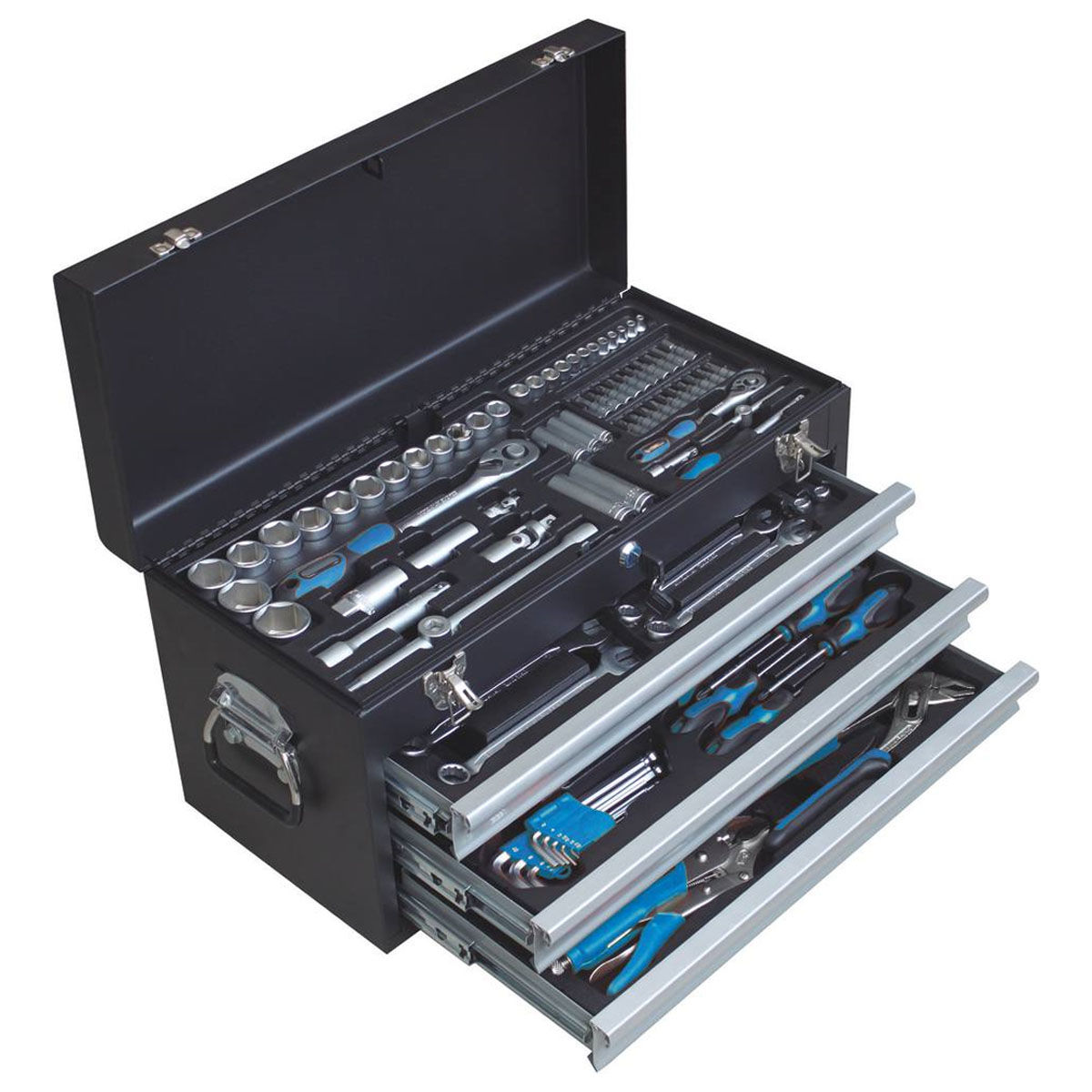 Coffre 3 tiroirs avec 108 outils, STILKER
