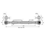 Barre de poussée mécanique rotule / rotule, catégorie 2/2, filetage 1"1/4NC, longueur 622/794 mm, gamme Eco