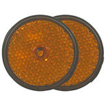 Catadioptre rond à fixer orange, diamètre 60 mm, par 2