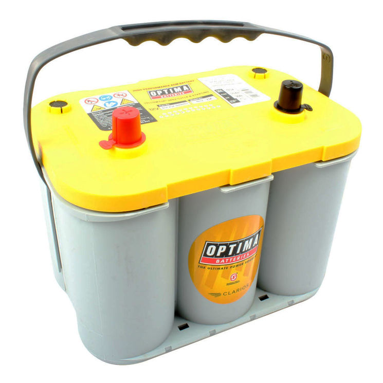 Batterie agricole 12 volts 55Ah, 765A au démarrage, OPTIMA YellowTop YT S 4,2