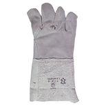Paire de gants soudeur, anti-chaleur, cuir croûte de bovin - taille 10, gris