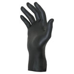 Boîte de 100 gants jetables de M à XXL - Nitrile - ambidextres, non poudré et non stérile, noir, NOWEAR