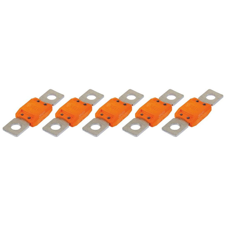 Lot de 5 fusibles enfichables méga 150A orange