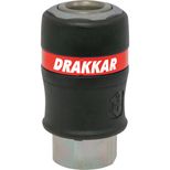 Raccord rapide femelle de sécurité passage d'air 11mm filetage 1/2", DRAKKAR