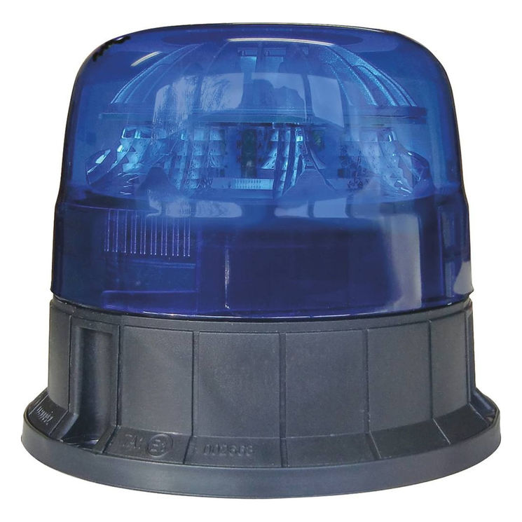 Gyrophare LED simple flash 10/30V, fixation à plat, homologué R65-R10, GALAXY FLEXI