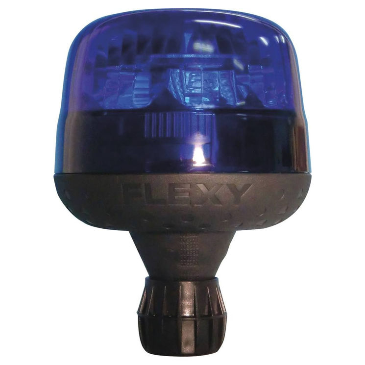 Gyrophare LED simple flash 10/30V, fixation sur tige flexible autoblock, homologué R65-R10, GALAXY FLEXI