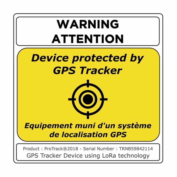 Option autocollant dissuasif traceur GPS pour effaroucheur sonore et canon à gaz