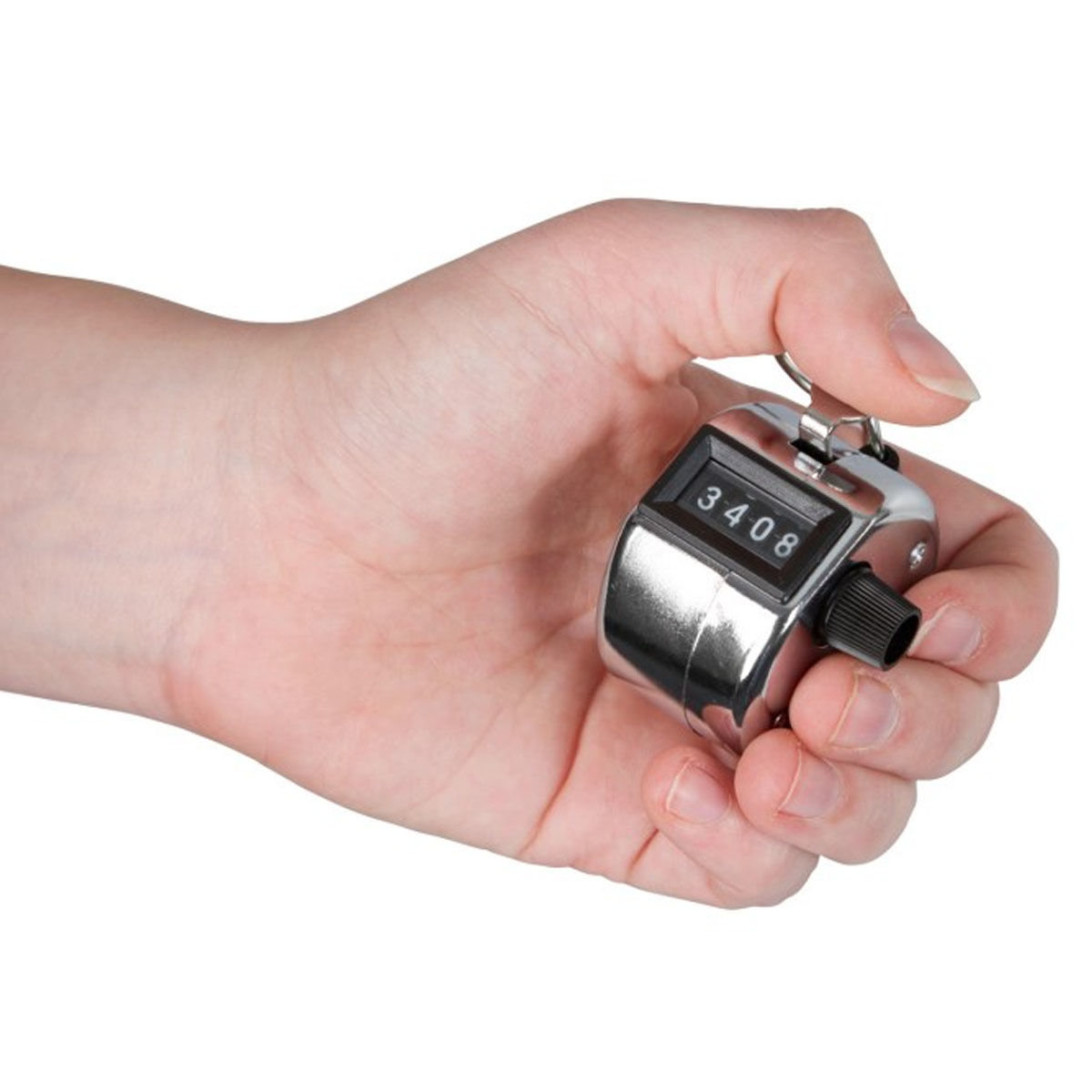Compteur manuel compteur de pas - Compteur de quantité mécanique à 4  chiffres sans fonctionnement sur batterie - Boîtier en métal avec bague  pour le style de maintien du doigt 2
