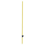Piquet fibre de verre rond jaune, 1,25 mètres, avec simple bêche, par lot de 10