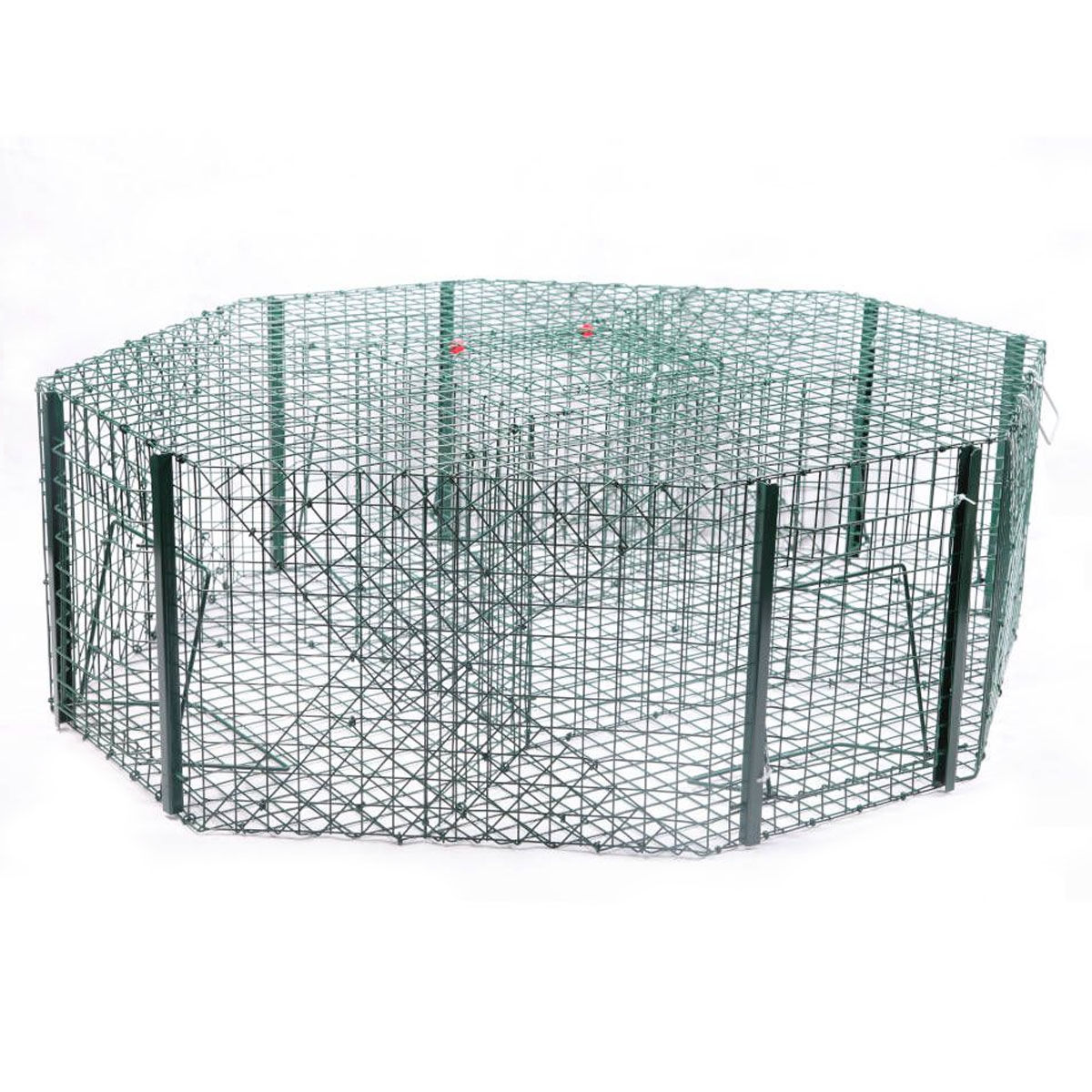 Cage à pie octogonale avec 4 entrées fermeture par perchoir basculant, 30,5x100x88 cm, BOXTRAP