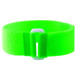Lot de 5 bracelets auto-agrippants vert fluo avec passant, 3,8x41 mm, KAMER
