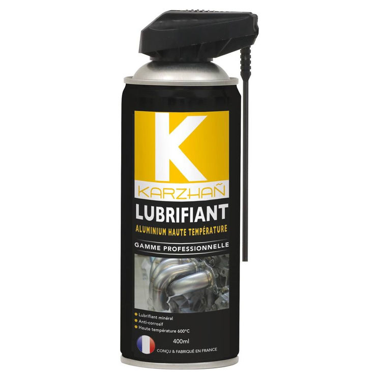 Lubrifiant aluminium KARZHAN, protection anti-corrosion, haute température 600°C, aérosol de 400 ml