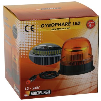 Gyrophare 45 LED double flash magnétique R65-R10
