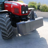 Masse tracteur avant monobloc acier, modèle large, construction mécano-soudée, disponible de 100 à 2500 Kg, couleur au choix