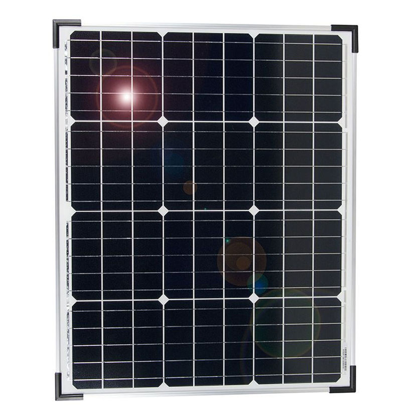 Panneau solaire 50W avec régulateur de charge, 98,5 x 44,5 x 3,5 cm, HORIZONT