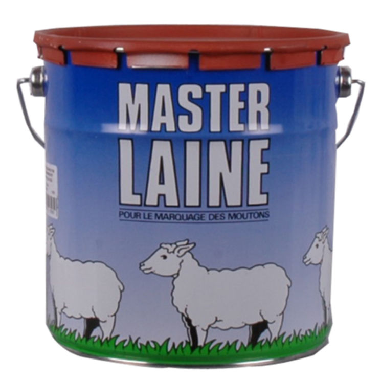 Peinture rouge pour marquage moutons, pot de 4 kg, MASTER LAINE