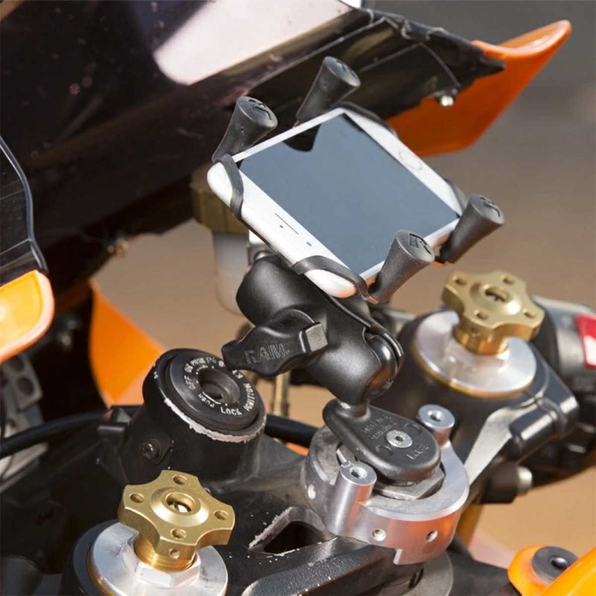 Support smartphone moto Ram mount X-grip pour colonne de direction  -RAM-B-176-A-UN7